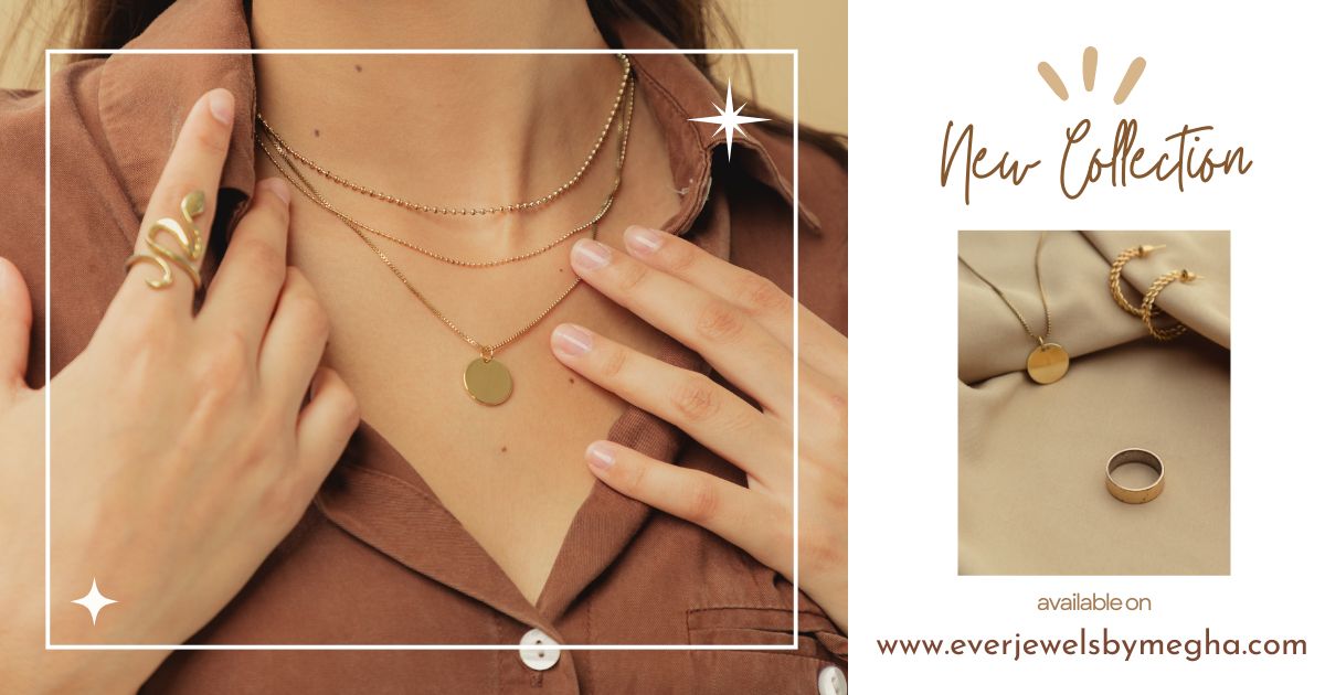 Brown and White Minimalist Jewelry New Collection Facebook Post